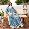 PAVILIA Fleece Wearable Blanket with Sleeves, Warm Cozy Soft Functional Lightweight Sleeved Throw Adults Men Women - 2 of 4