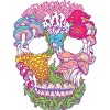 Junior's Design By Humans mushrooms scull By ircadelik T-Shirt - 2 of 3