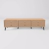 CorLiving Cole TV Stand for TVs up to 85" Light Brown/Gray: Modern Media Console with Adjustable Shelves - image 4 of 4