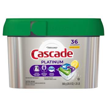 Cascade Lemon Scent Platinum ActionPacs Dishwasher Detergents