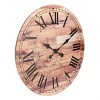 Wooden Roman Numeral Wall Clock Brown - Stonebriar Collection - 2 of 4