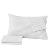 Pinstripe Microfiber Solid Sheet Set - Isla Jade - 4 of 4