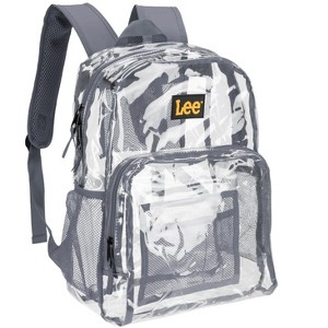 Lee Small Clear Backpack for Women Men Girl Boy, Water-Resistant Clear Bags for School Travel Stadium Concert, 11 x 5 x 16 Inches - 1 of 4