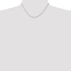 Black Bow Jewelry 1.5mm, 14k White Gold, Solid D/C Round Wheat Chain Necklace - 2 of 4