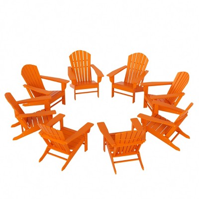 WestinTrends Dylan HDPE Outdoor Patio Adirondack Chair (Set of 8)