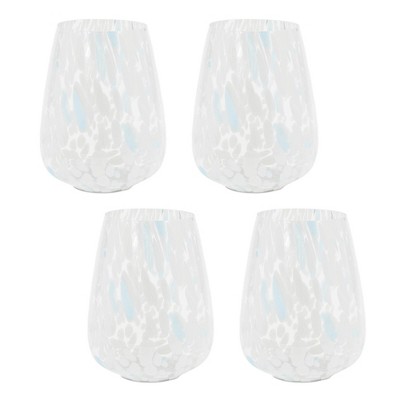Painted Glass Candle Holder Vase