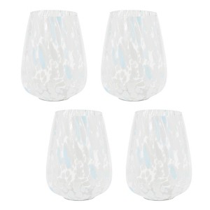 Painted Glass Candle Holder Vase - 1 of 4