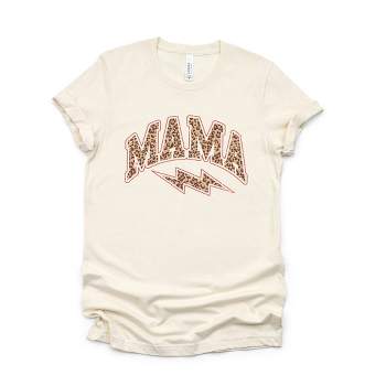 Simply Sage Market Women's Mama Leopard Lightning Bolt Short Sleeve Graphic Tee