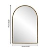 AZL1 Life Concept Decorative Wall Mirror Arched Design Shatterproof Tempered Glass Metal Frame for Bathroom Wall Hanging, Gold, 40.75"*28.15"*4.72" - 3 of 4