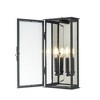 ALOADECOR Modern Rectangular Outdoor Wall Sconce with Dusk-to-Dawn Sensor in Matte Black Exterior Light Fixture with Clear Shade for Porch Entryway - 4 of 4