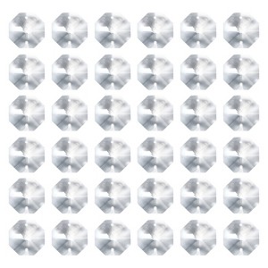 Unique Bargains DIY Lamp Arts Crafts Decoration Crystal Pendants Octagon Beads 40 Pcs - 1 of 4