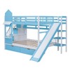 Polibi Castle-Inspired Full-Over-Full Bunk Bed with Slide, Staircase Storage & Dual Drawers - 4 of 4