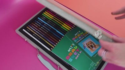 61-Piece Artist Sketch & Draw Art Set - Complete Kit With Pencils, Charcoal, Pastels & Case - View #7