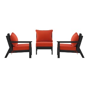 WestinTrends Avalon Outdoor Patio HDPE Sectional Sofa with Patio Cushions - 1 of 4