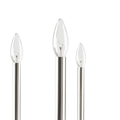 Renzetti 6-Light Nickel Candle Chandelier with Adjustable Height