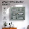 Double Glass Door Wall Cabinet Storage Cabinets with Enough Storage Space, Doors Detachable Shelves Wall Cabinet Practical Tool Storage Chest - 4 of 4