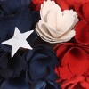 18" American Flag Themed Wood Curl Square Shaped Floral Wreath - National Tree Company - 3 of 3