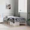 vidaXL White Metal Single Bed Frame with Headboard/Footboard for Bedroom - 3 of 4