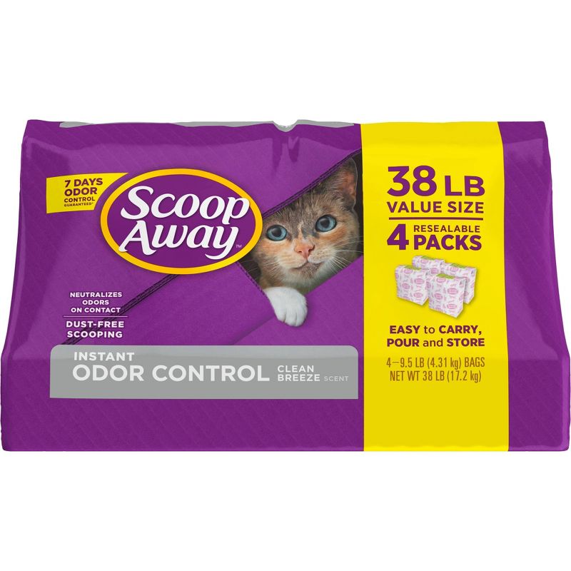 Scoop Away Instant Odor Control Clean Breeze Cat Litter - 38lb, 3 of 11