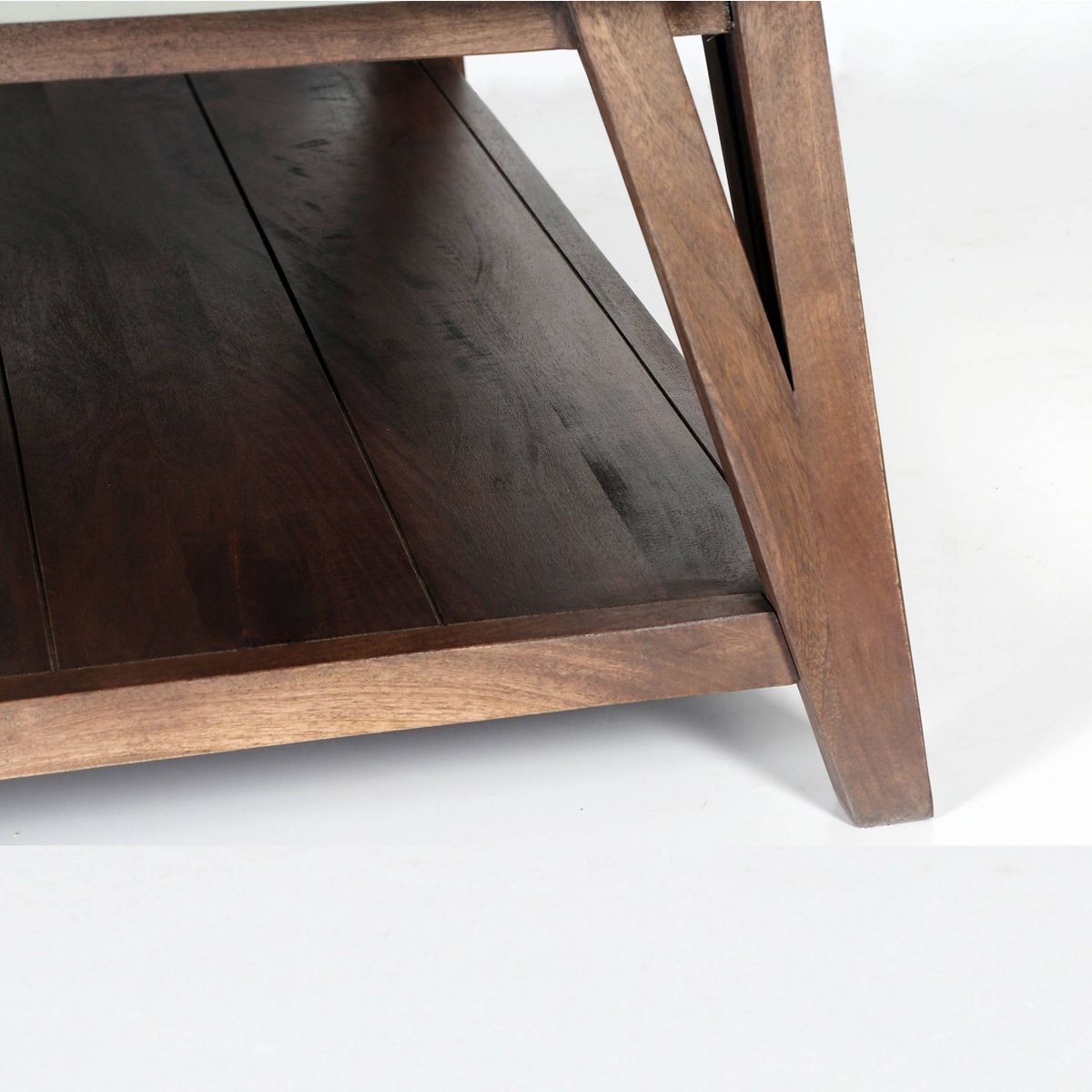 Brookside Coffee Table Concrete Coated Top and Wood Light - Alaterre Furniture - thumbnail 4