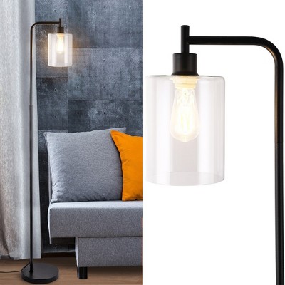 Whizmax Industrial Floor Lamp,Dimmable Standing Lamp,Tall Lamp with Remote & Foot Control,LED Bright Corner Lamp for Living Room Bedroom Office