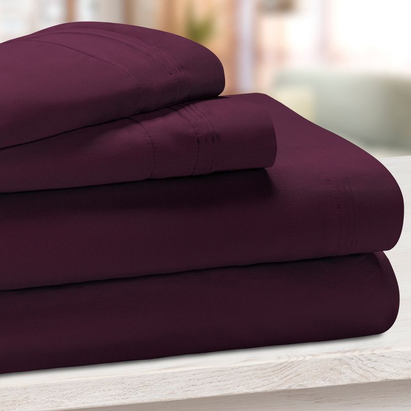 650-Thread Count Cotton Deep Pocket Sheet Set by Blue Nile Mills, 1 of 5