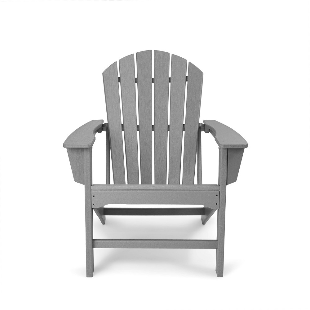 Plastic Resin Adirondack Chair Gray EDYO LIVING