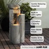 Bowl and Pillar 34 1/2" High Large Modern Zen Outdoor Decor Faux Stone Floor Fountain with Light LED Waterfall Outside Garden Patio - 3 of 4