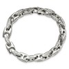 Black Bow Jewelry Men's 9.5mm Stainless Steel & CZ Fancy Anchor Chain Bracelet, 9 Inch - 3 of 4