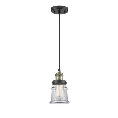 Canton - 1 Light Cord Hung Mini Pendant In Industrial Style-10 Inches Tall and 5.25 Inches Wide