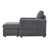 CAVINAS Modern Corduroy Lounge Sofa Chair, Upholstered Accent Chair with Ottoman, Wide Armrests and Pillow, Adjustable Backrest - 3 of 4