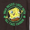 Men's - SpongeBob Squarepants - Who Needs Luck With This Charm St. Patrick's Day Short Sleeve Graphic T-Shirt - 2 of 4