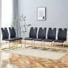 Infurnic Dining Chairs Set of 6 Uniquely Designed Chairs, Suitable for Offices, Restaurants, Kitchens, Conference Rooms, Black, 15.7"*16"*37.4" - 2 of 4