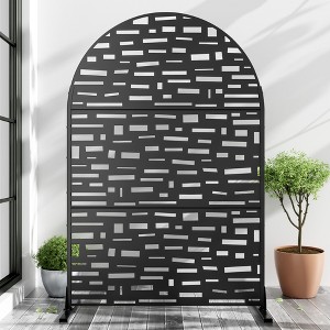 Wooakway 72"H 47"W Outdoor Arch Metal Garden Trellis Outdoor Privacy Screen Lattice Panel Indoor Room Divider - 1 of 4