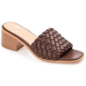 Journee Collection Womens Fylicia Open Toe Mid Stacked Heel Pumps - 1 of 4
