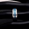 Anchors Wedding Band Ring Women Men Stainless Steel Blue Ginger Lyne Collection - 3 of 4
