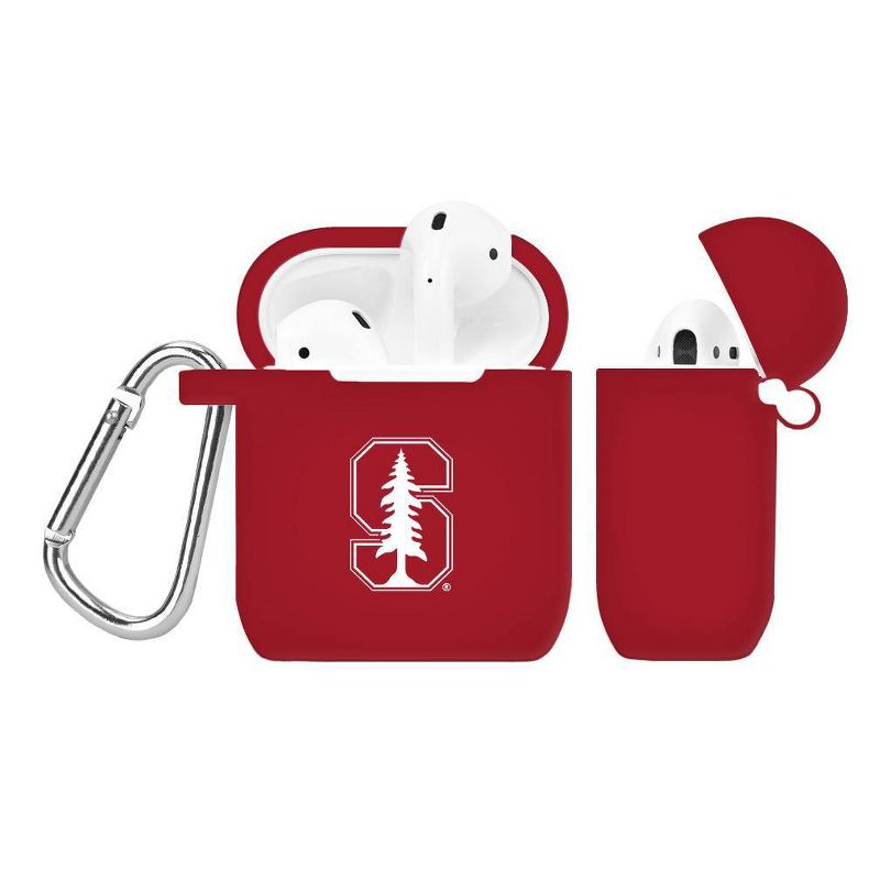 NCAA Stanford Cardinal Silicone Cover for Apple AirPod Battery Case, 1 of 4