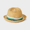 Baby Boys' Paper Straw Fedora - Cat & Jack™ Beige - 2 of 3