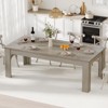 RONSHIN 71" Long Dining Table for 6-8, Large Farmhouse Rectangular Table, Wooden with Thick Frame & Sturdy Triangular Legs, for Kitchen Office - 3 of 4