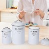 3 Pcs Flour Sugar Tea Canister Set, Vintage Food Sealed Storage Jars with Airtight Lids - 4 of 4