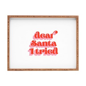 Emanuela Carratoni Dear Santa I tried Rectangular Tray -Deny Designs - 1 of 2