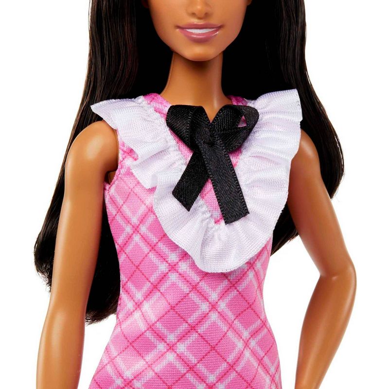 Barbie Fashionistas Doll #209 with Black Hair and a Plaid Dress, 5 of 7