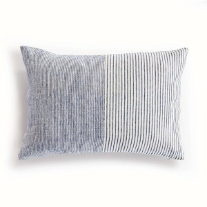 Plum & Post Otis Pinstripe Lumbar Pillow - 1 of 4