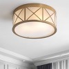 15" Metal/Glass Cadence Drum Flush Mount Ceiling Light Brass - JONATHAN Y: LED, ETL Listed, Modern Decor - image 2 of 4