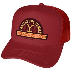 Yellowstone Protect The Family Foam Trucker Cap Garnet - 1 of 4