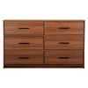 CAVINAS 6-Drawer Dresser with 2 Horizontal Rows,MDF Storage Dresser with Metal Handles for Bedroom,Entryway,Floor-Standing Chest of Drawers - 2 of 4