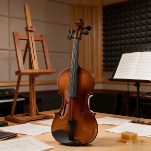 YOOCOZZ Professional 4/4 Full Size Violin Set, Durable Lightweight Rich Sound, Complete Accessories - 1 of 4