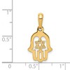 Black Bow Jewelry 14k Yellow Gold Polished Star of David Chamseh Pendant - 3 of 4