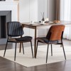 FONTOI Dining Chairs Set of 2, Faux Leather Chair with Bentwood Back, Upholstered Chair with Adjustable Foot, Black PU, 19"*32.8"*22.6" - 4 of 4