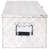 vidaXL Storage Box Silver 31.5 in.x15.4 in.x11.8 in. Aluminum - 3 of 4